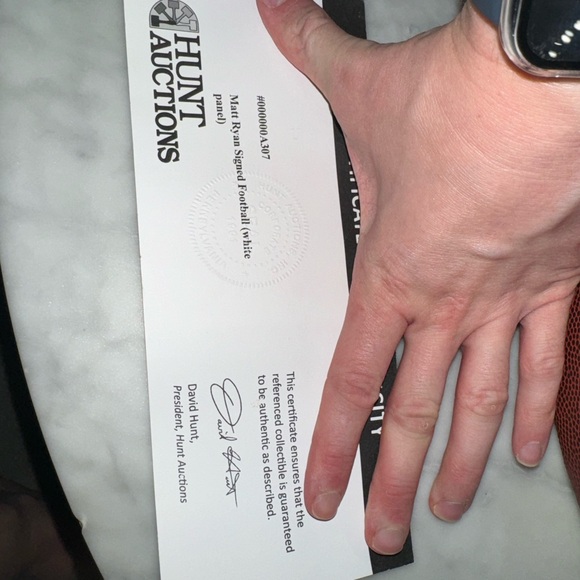 Matt Ryan #2 - Atlanta Falcons Signed Football (White Paneling) w COA - Picture 8 of 10